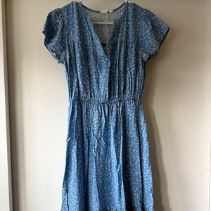 Blue mini floral dress